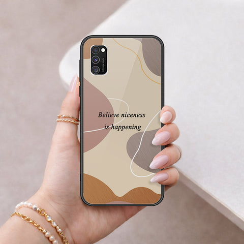 Samsung Galaxy M02s Cover - Happy Series - HQ Ultra Shine Premium Infinity Glass Soft Silicon Borders Case