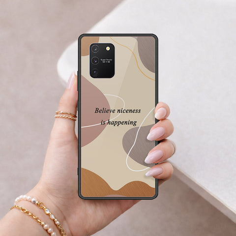 Samsung Galaxy S10 Lite Cover - Happy Series - HQ Ultra Shine Premium Infinity Glass Soft Silicon Borders Case