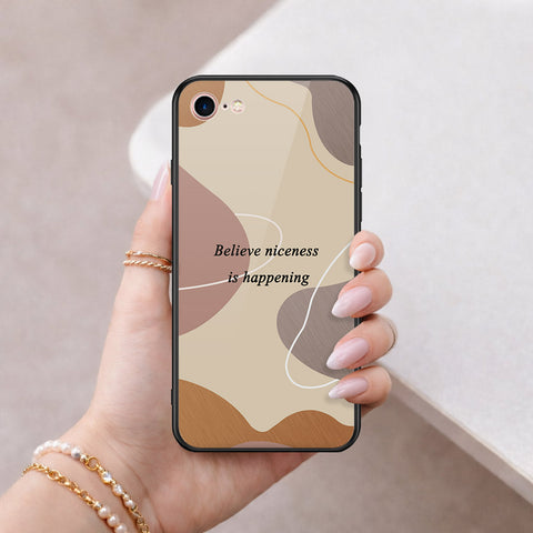 iPhone SE 2022 - Happy Series - HQ Ultra Shine Premium Infinity Glass Soft Silicon Borders Case