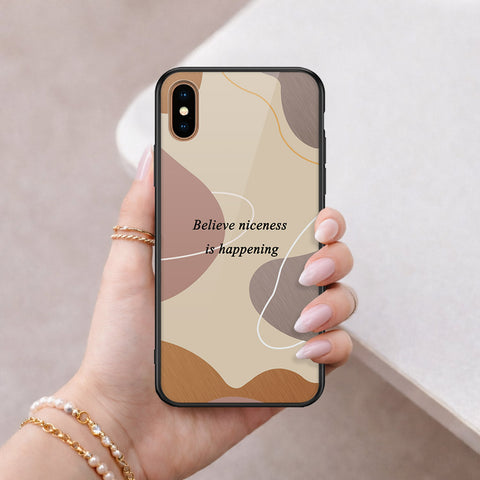 iPhone XS Max - Happy Series - HQ Ultra Shine Premium Infinity Glass Soft Silicon Borders Case