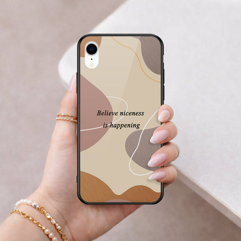 iPhone XR - Happy Series - HQ Ultra Shine Premium Infinity Glass Soft Silicon Borders Case