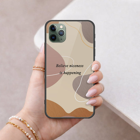 iPhone 11 Pro - Happy Series - HQ Ultra Shine Premium Infinity Glass Soft Silicon Borders Case