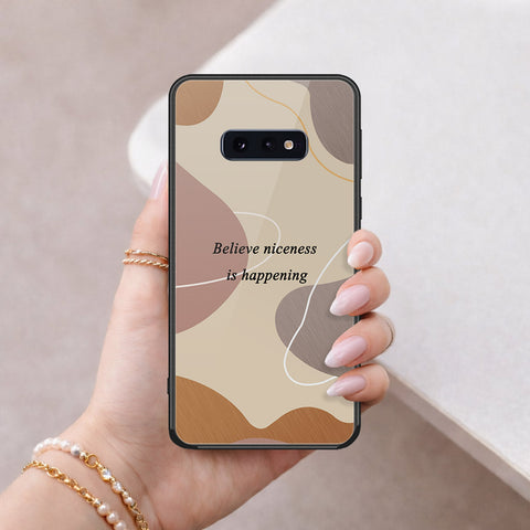 Samsung Galaxy S10e Cover - Happy Series - HQ Ultra Shine Premium Infinity Glass Soft Silicon Borders Case