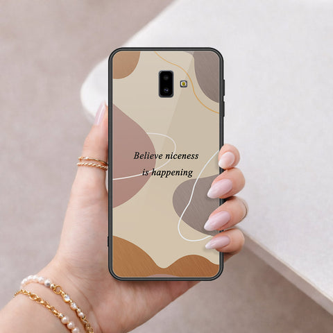 Samsung Galaxy J6 Plus 2018 Cover - Happy Series - HQ Ultra Shine Premium Infinity Glass Soft Silicon Borders Case