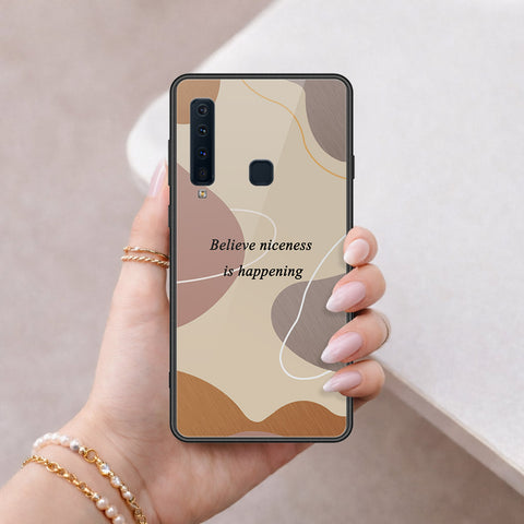 Samsung Galaxy A9 Star Pro Cover - Happy Series - HQ Ultra Shine Premium Infinity Glass Soft Silicon Borders Case