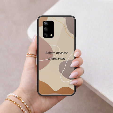 Oppo Reno 6 Lite Cover - Happy Series - HQ Ultra Shine Premium Infinity Glass Soft Silicon Borders Case