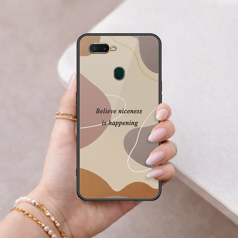 Oppo A5s Cover - Happy Series - HQ Ultra Shine Premium Infinity Glass Soft Silicon Borders Case