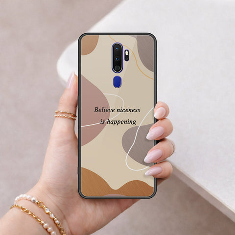 Oppo A9 2020 Cover - Happy Series - HQ Ultra Shine Premium Infinity Glass Soft Silicon Borders Case