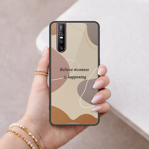 Vivo V15 Pro Cover - Happy Series - HQ Ultra Shine Premium Infinity Glass Soft Silicon Borders Case
