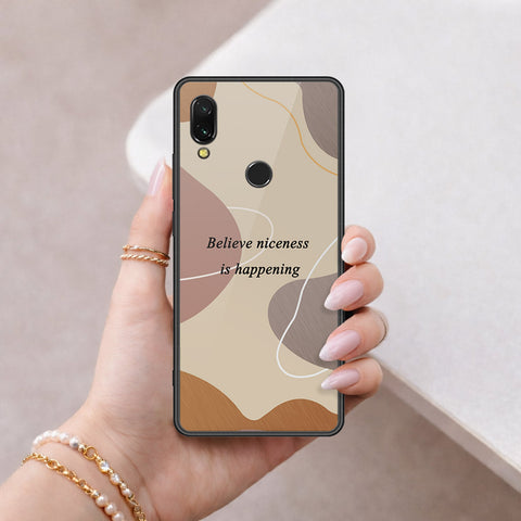 Xiaomi Redmi 7 Cover - Happy Series - HQ Ultra Shine Premium Infinity Glass Soft Silicon Borders Case
