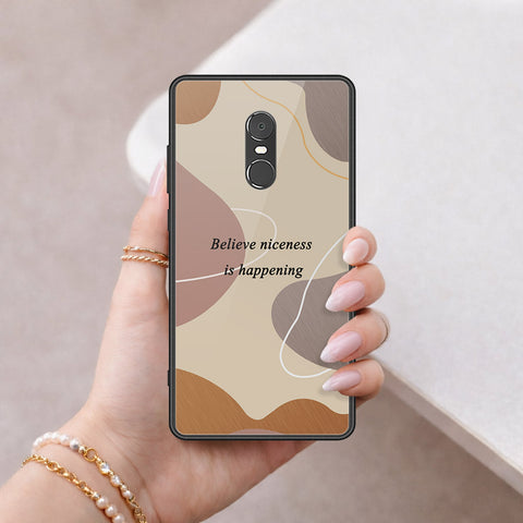 Xiaomi Redmi Note 4 / 4X Cover - Happy Series - HQ Ultra Shine Premium Infinity Glass Soft Silicon Borders Case