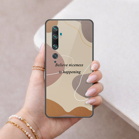 Xiaomi Mi CC9 Pro Cover - Happy Series - HQ Ultra Shine Premium Infinity Glass Soft Silicon Borders Case