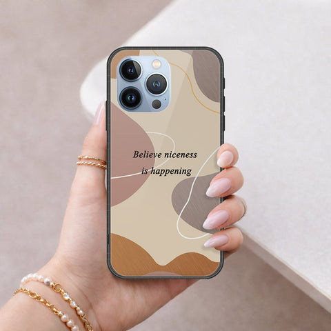 iPhone 13 Pro Cover - Happy Series - HQ Ultra Shine Premium Infinity Glass Soft Silicon Borders Case