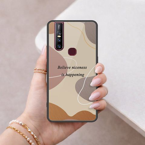 Vivo V15 Cover - Happy Series - HQ Ultra Shine Premium Infinity Glass Soft Silicon Borders Case
