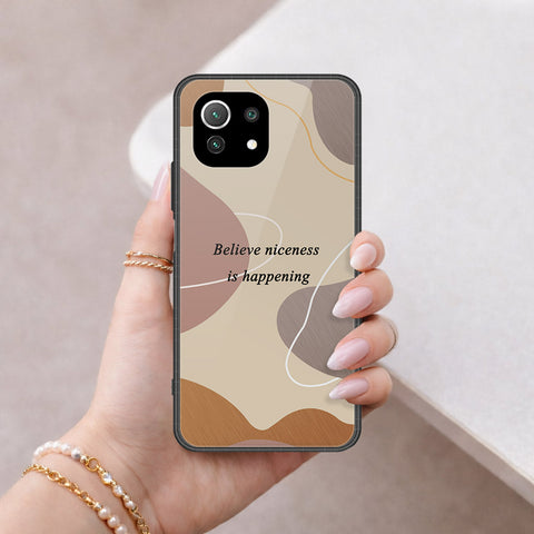 Xiaomi Mi 11 Lite Cover - Happy Series - HQ Ultra Shine Premium Infinity Glass Soft Silicon Borders Case