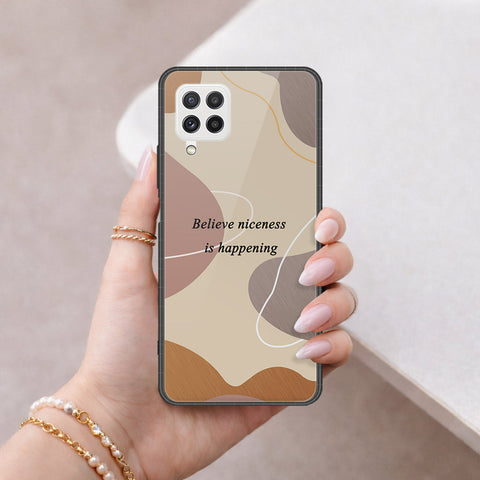 Samsung Galaxy M22 Cover - Happy Series - HQ Ultra Shine Premium Infinity Glass Soft Silicon Borders Case