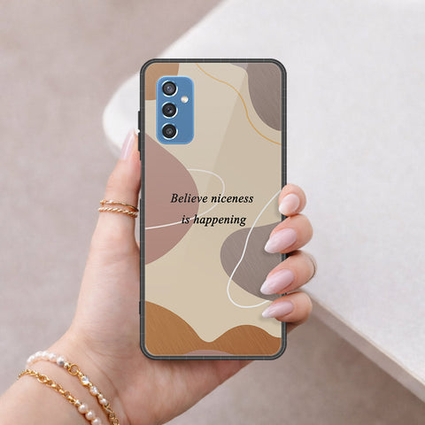 Samsung Galaxy M52 5G Cover - Happy Series - HQ Ultra Shine Premium Infinity Glass Soft Silicon Borders Case