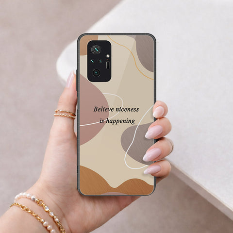 Xiaomi Redmi Note 10 Pro Max Cover - Happy Series - HQ Ultra Shine Premium Infinity Glass Soft Silicon Borders Case