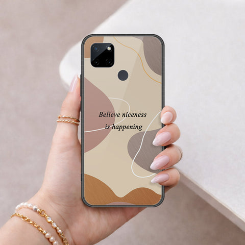 Realme C25Y Cover - Happy Series - HQ Ultra Shine Premium Infinity Glass Soft Silicon Borders Case