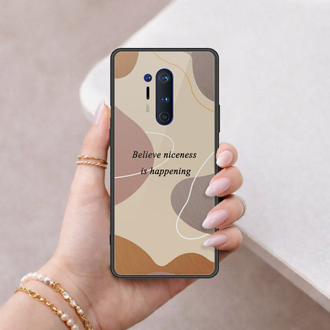 OnePlus 8 Pro Cover - Happy Series - HQ Ultra Shine Premium Infinity Glass Soft Silicon Borders Case