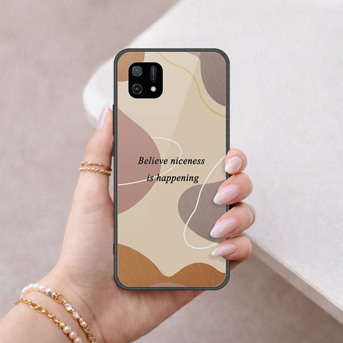 Oppo A16K Cover - Happy Series - HQ Ultra Shine Premium Infinity Glass Soft Silicon Borders Case