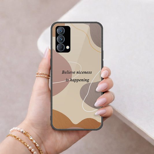 Realme GT Master Cover - Happy Series - HQ Ultra Shine Premium Infinity Glass Soft Silicon Borders Case (FAST DELIVERY AS)