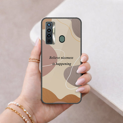 Tecno Camon 17 Cover - Happy Series - HQ Ultra Shine Premium Infinity Glass Soft Silicon Borders Case
