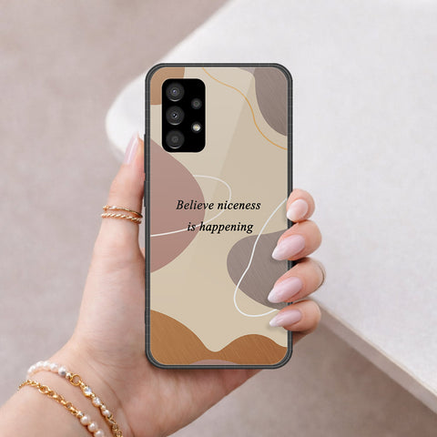 Samsung Galaxy A33 5G Cover - Happy Series - HQ Ultra Shine Premium Infinity Glass Soft Silicon Borders Case