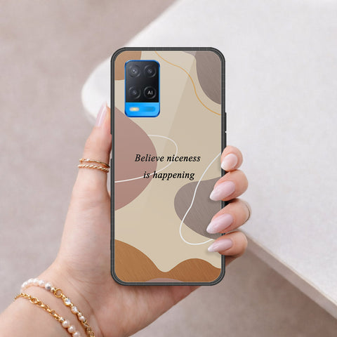 Oppo A54 4G Cover - Happy Series - HQ Ultra Shine Premium Infinity Glass Soft Silicon Borders Case