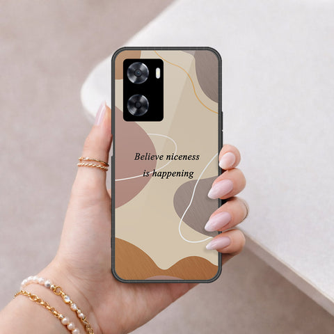 Oppo A57 4G 2022 Cover - Happy Series - HQ Ultra Shine Premium Infinity Glass Soft Silicon Borders Case