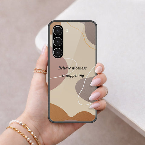 Samsung Galaxy S23 Plus 5G Cover - Happy Series - HQ Ultra Shine Premium Infinity Glass Soft Silicon Borders Case