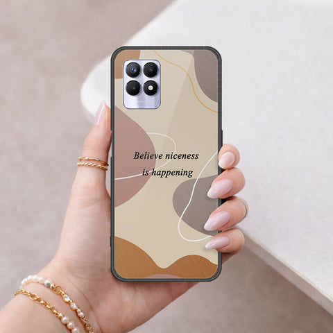 Realme 8i Cover - Happy Series - HQ Ultra Shine Premium Infinity Glass Soft Silicon Borders Case