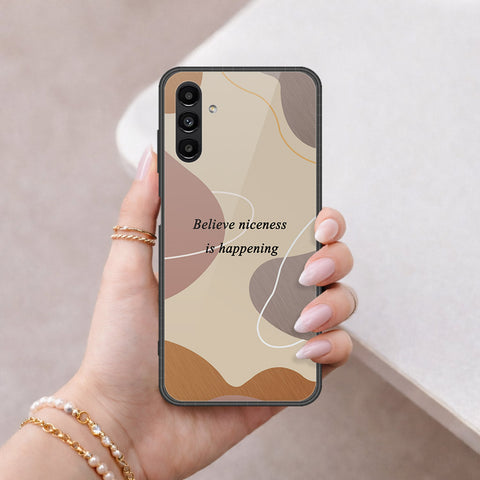 Samsung Galaxy A04s Cover - Happy Series - HQ Ultra Shine Premium Infinity Glass Soft Silicon Borders Case