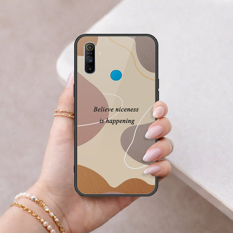 Realme C3 Cover - Happy Series - HQ Ultra Shine Premium Infinity Glass Soft Silicon Borders Case