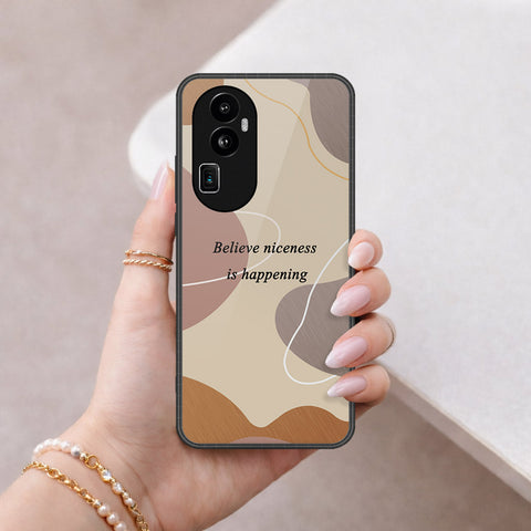 Oppo Reno 10 Pro Plus Cover - Happy Series - HQ Ultra Shine Premium Infinity Glass Soft Silicon Borders Case