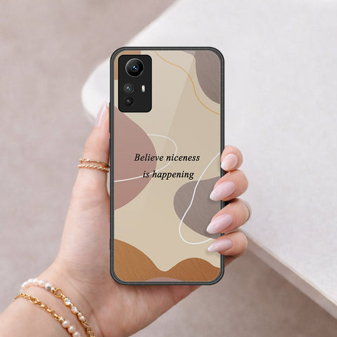 Xiaomi Redmi Note 12S Cover - Happy Series - HQ Ultra Shine Premium Infinity Glass Soft Silicon Borders Case