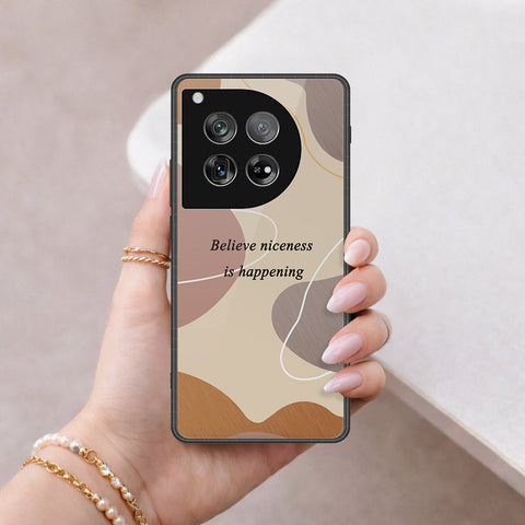 OnePlus 12 Cover - Happy Series - HQ Ultra Shine Premium Infinity Glass Soft Silicon Borders Case