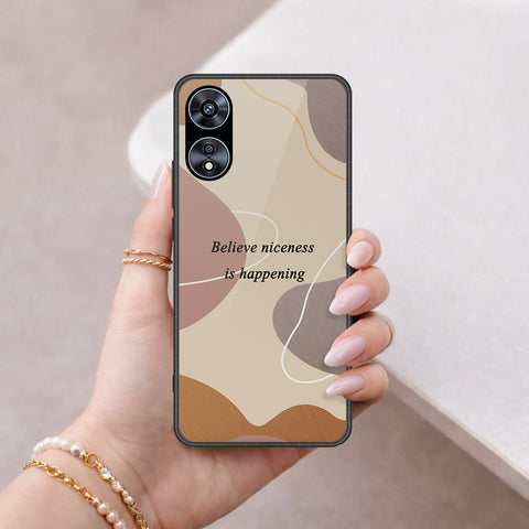 Oppo A78 4G Cover - Happy Series - HQ Ultra Shine Premium Infinity Glass Soft Silicon Borders Case