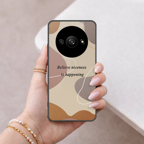 Xiaomi Redmi A3x Cover - Happy Series - HQ Ultra Shine Premium Infinity Glass Soft Silicon Borders Case