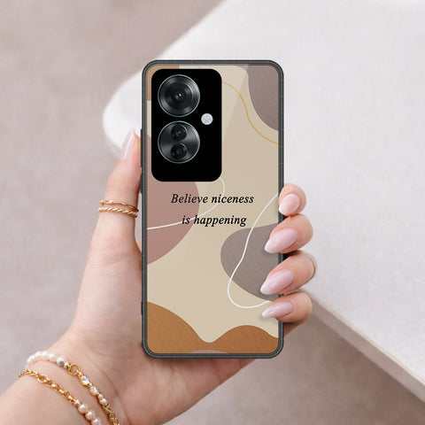 Oppo Reno 11F 5G Cover - Happy Series - HQ Ultra Shine Premium Infinity Glass Soft Silicon Borders Case
