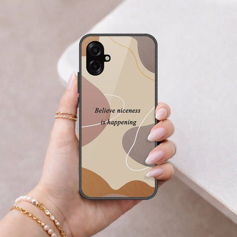 Samsung Galaxy F07 Cover - Happy Series - HQ Ultra Shine Premium Infinity Glass Soft Silicon Borders Case