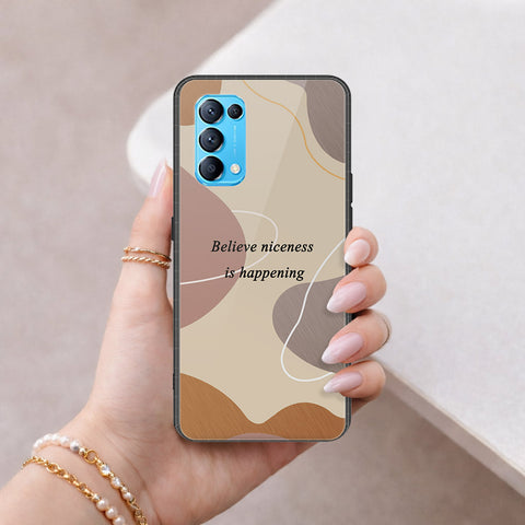 Oppo Reno 5 5G Cover - Happy Series - HQ Ultra Shine Premium Infinity Glass Soft Silicon Borders Case