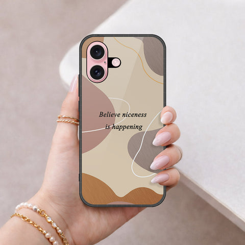 iPhone 16 - Happy Series - HQ Ultra Shine Premium Infinity Glass Soft Silicon Borders Case