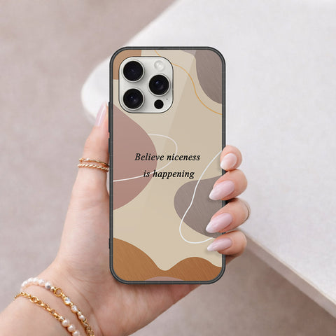 iPhone 16 Pro Max - Happy Series - HQ Ultra Shine Premium Infinity Glass Soft Silicon Borders Case