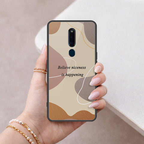 Oppo R19 Cover - Happy Series - HQ Ultra Shine Premium Infinity Glass Soft Silicon Borders Case