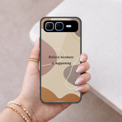 Infinix Smart 10 Plus Cover - Happy Series - HQ Ultra Shine Premium Infinity Glass Soft Silicon Borders Case