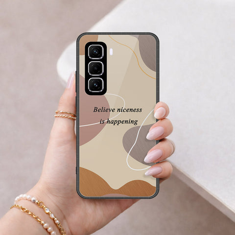 Infinix Hot 50 Pro Plus Cover - Happy Series - HQ Ultra Shine Premium Infinity Glass Soft Silicon Borders Case