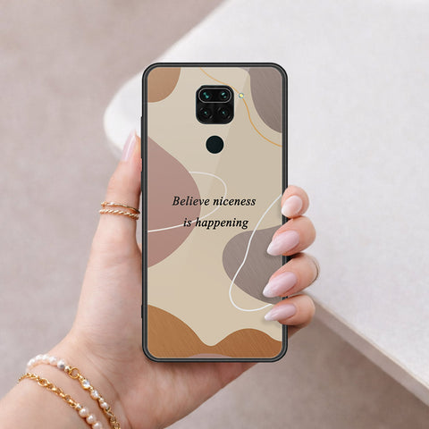 Xiaomi Redmi Note 9 Cover - Happy Series - HQ Ultra Shine Premium Infinity Glass Soft Silicon Borders Case