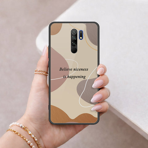 Xiaomi Redmi 9 Cover - Happy Series - HQ Ultra Shine Premium Infinity Glass Soft Silicon Borders Case