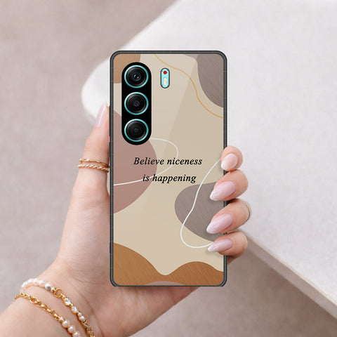 Tecno Camon 40 Pro Cover - Happy Series - HQ Ultra Shine Premium Infinity Glass Soft Silicon Borders Case